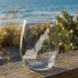 Load image into Gallery viewer, Door County Map - Wisconsin - Laser Engraved Glasses
