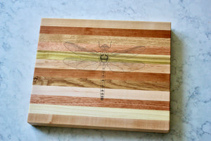 Dragonfly Engraved Wooden Serving Board & Bar Board