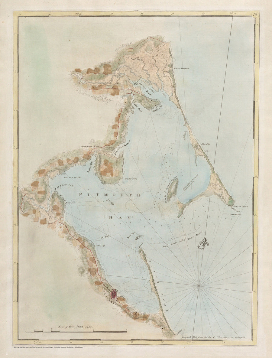 Duxbury & Plymouth Harbors Map