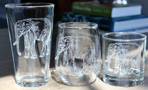 Elephant Engraved Glasses