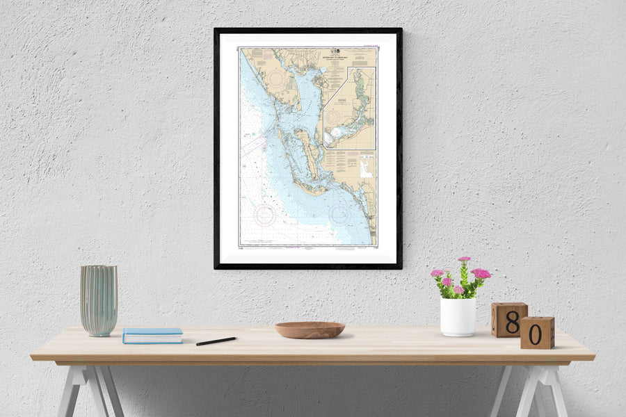 Estero Bay to Lemon Bay -Charlotte Harbor Map - 2015 - Nautical Chart Print - Paper | Canvas | Metal