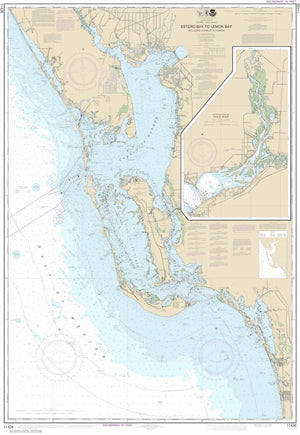 Estero Bay to Lemon Bay -Charlotte Harbor Map - 2015 - Nautical Chart Print - Paper | Canvas | Metal