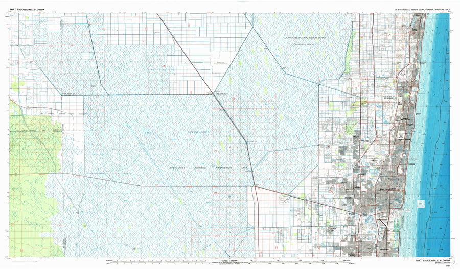 Fort Lauderdale Map - 1985