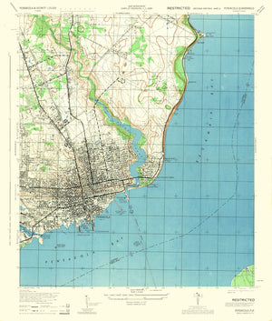 Pensacola Map - 1944
