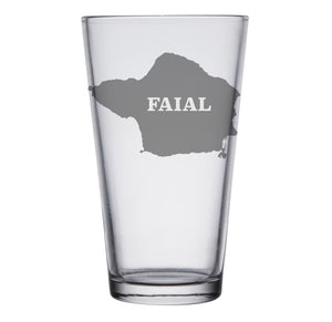 Faial Island Map Glasses