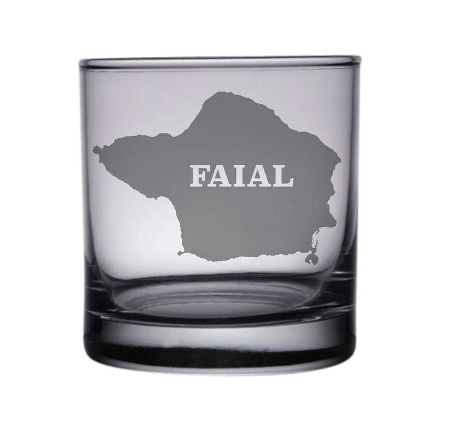 Faial Island Map Glasses