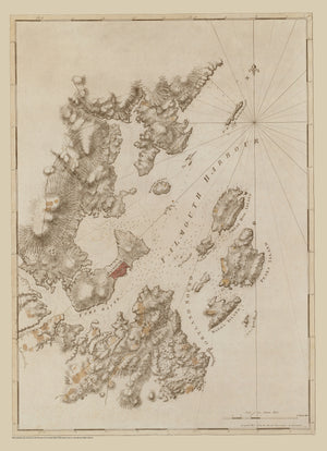 Falmouth Harbor, Maine Map
