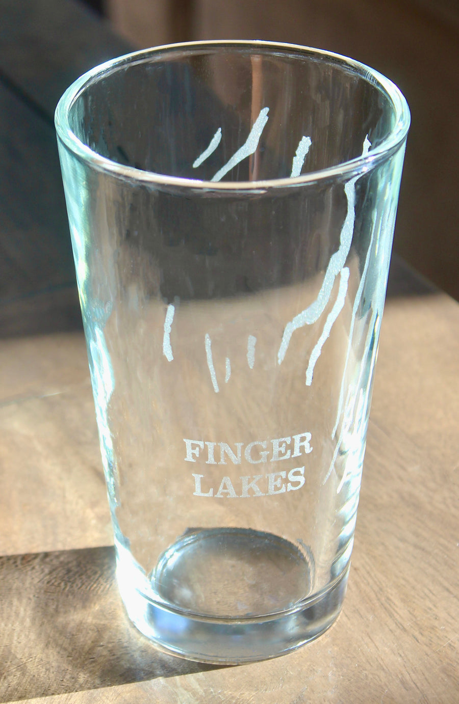 Finger Lakes (NY) Map Engraved Glasses