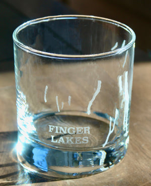 Finger Lakes (NY) Map Engraved Glasses
