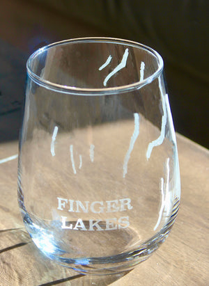 Finger Lakes (NY) Map Engraved Glasses
