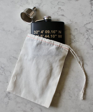 St. Maarten Engraved Stainless Steel Flask - 6 oz.