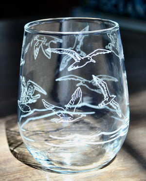 Flock of Seagulls Engraved Glasses