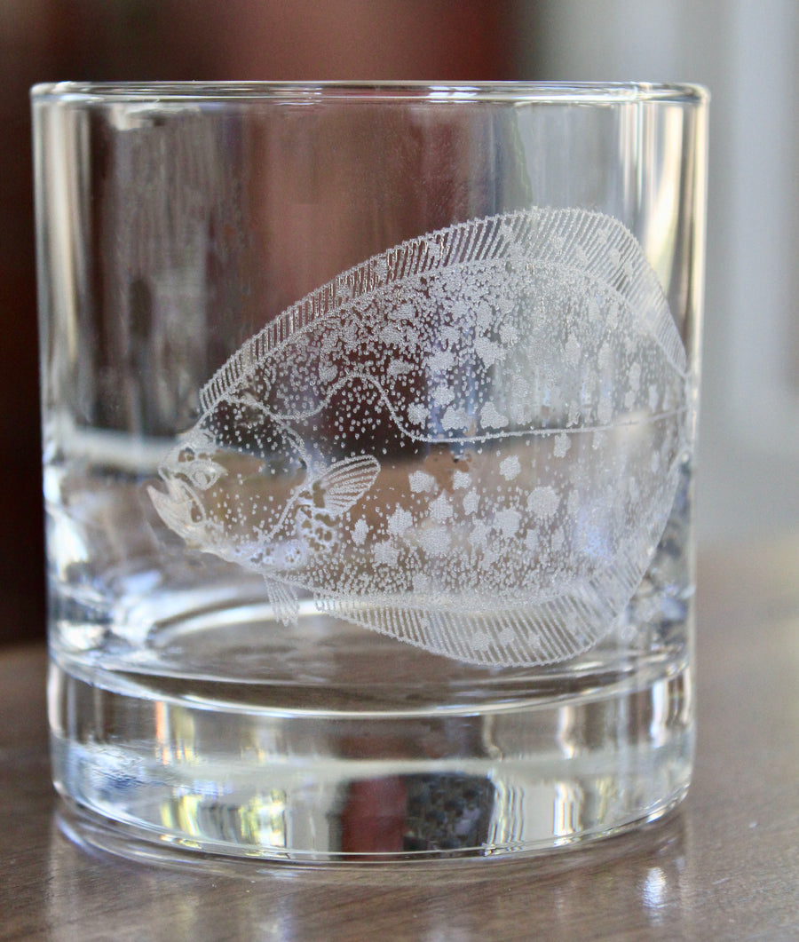 Flounder Engraved Glasses