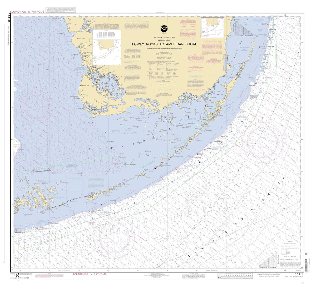 Florida Keys Map - Fowey Rocks to American Shoal - 2003 – HullSpeed Designs