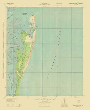 Cumberland Island Map - 1945