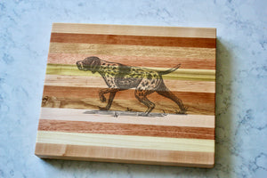 German Shorthaired Pointer (GSP) Engraved Wooden Serving Board & Bar Board