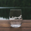 Load image into Gallery viewer, Geneva Lake (WI) Map Laser Engraved Glasses
