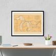 Load image into Gallery viewer, Great Lakes Map 1921 - Nautical Chart Print - Paper | Canvas | Metal
