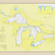 Load image into Gallery viewer, Great Lakes 1972 Nautical Chart Sherpa Fleece Blanket
