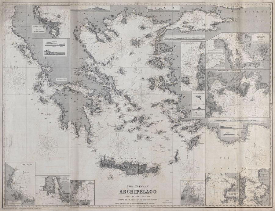 Grecian Archipelago Map - 1885