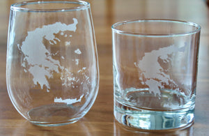 Greece Map Engraved Glasses