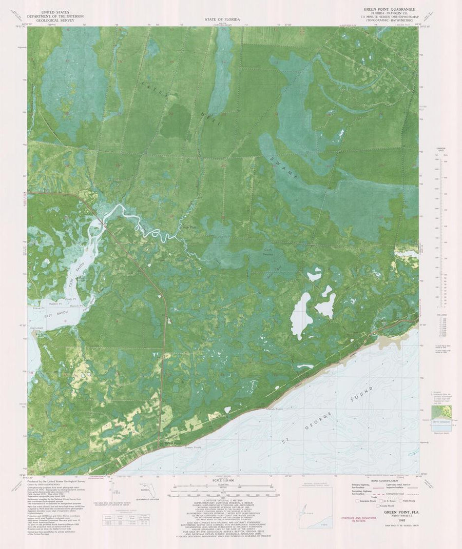 Green Point, Florida Map - 1982