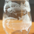 Load image into Gallery viewer, Gulf Coast Slam Engraved Glasses - Redfish, Speckled Trout, Sheepshead, Flounder, Tarpon, Snook
