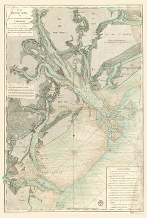 Hilton Head Map - Port Royal & Daufuskie Island 1778 - Nautical Chart Print - Paper | Canvas | Metal