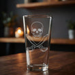 Load image into Gallery viewer, Jolly Roger Engraved Glasses
