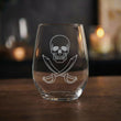 Load image into Gallery viewer, Jolly Roger Engraved Glasses
