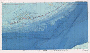 Key West Bathymetric Fishing Map - 1989