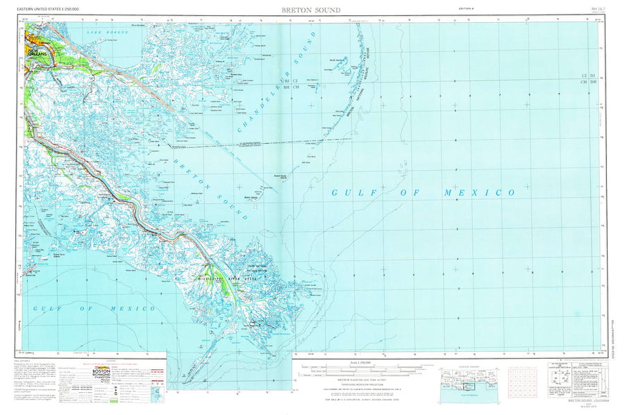 Breton Sound (LA) Map - 1957
