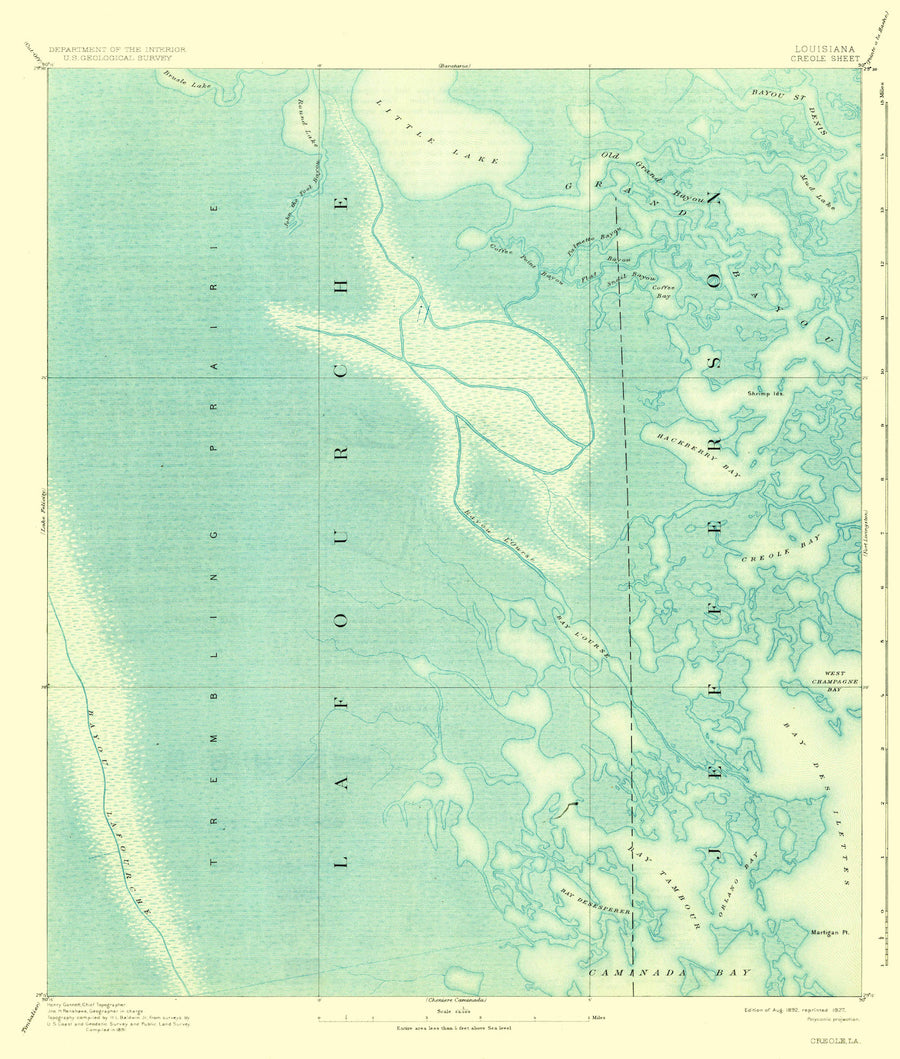 Creole (LA) Map - 1892