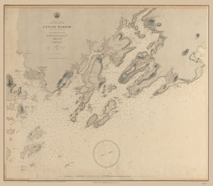 L'Etang Harbor - Bay of Fundy -  New Brunswick Map - 1847