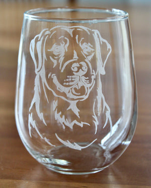 Labrador Retriever Engraved Glasses