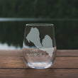 Load image into Gallery viewer, Lake Almanor (CA) Map Engraved Glasses
