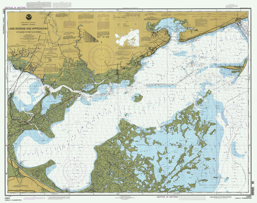 Lake Borgne and Approaches - Cat Island to Point Aux Herbes 1996 - Nautical Chart Print - Paper | Canvas | Metal