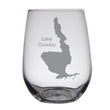 Load image into Gallery viewer, Lake Crowley (CA) Map Engraved Glasses
