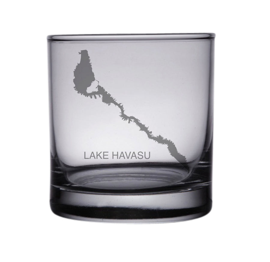 Lake Havasu (CA/AZ) Map Engraved Glasses