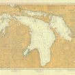 Load image into Gallery viewer, Lake Huron Map 1918 - Nautical Chart Print - Paper | Canvas | Metal
