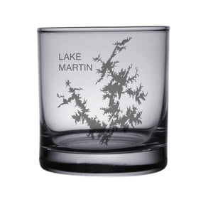 Lake Maritin (AL) Engraved Map Glasses