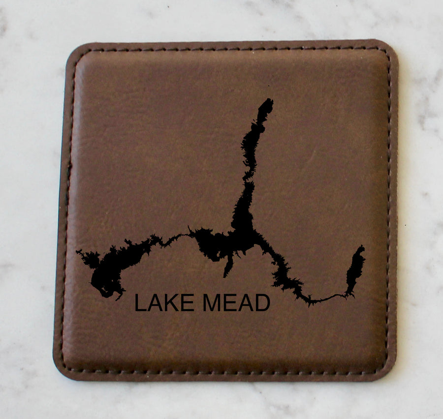 Lake Mead Coaster Set (Slate or Leatherette)