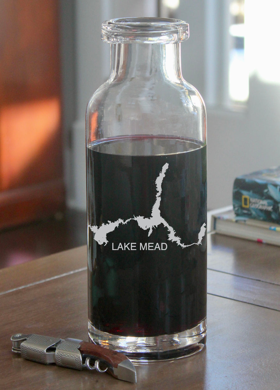 Lake Mead Engraved Glass Carafe