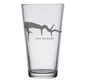 Lake Rayburn (AR) Map Engraved Glasses