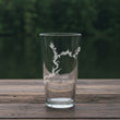 Load image into Gallery viewer, Lake Shelbyville (IL) Map Engraved Glasses
