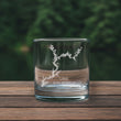 Load image into Gallery viewer, Lake Shelbyville (IL) Map Engraved Glasses
