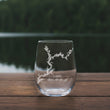 Load image into Gallery viewer, Lake Shelbyville (IL) Map Engraved Glasses

