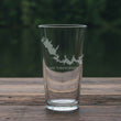 Load image into Gallery viewer, Lake Tobesofkee (GA) Map Engraved Glasses
