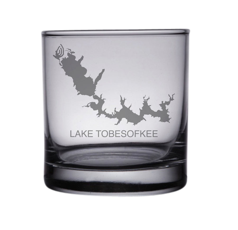 Lake Tobesofkee (GA) Map Glasses