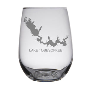 Lake Tobesofkee (GA) Map Glasses